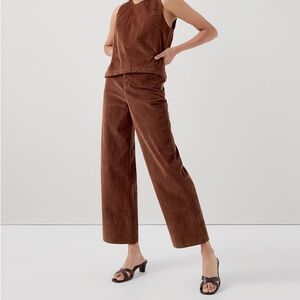 Pact modern corduroy wide leg pant in mahogany